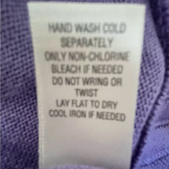 🌸 Christopher & Banks Womens Sz S Purple 3/4 Sleeve Ruffle Cardigan Sweater - Picture 6 of 6